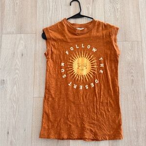 Free People Maze Follow the Desert Sun Muscle Tee XS